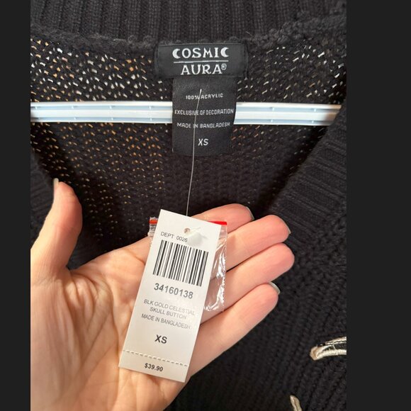 Cosmic Aura Celestial Patches Girls Cardigan - Picture 3 of 4